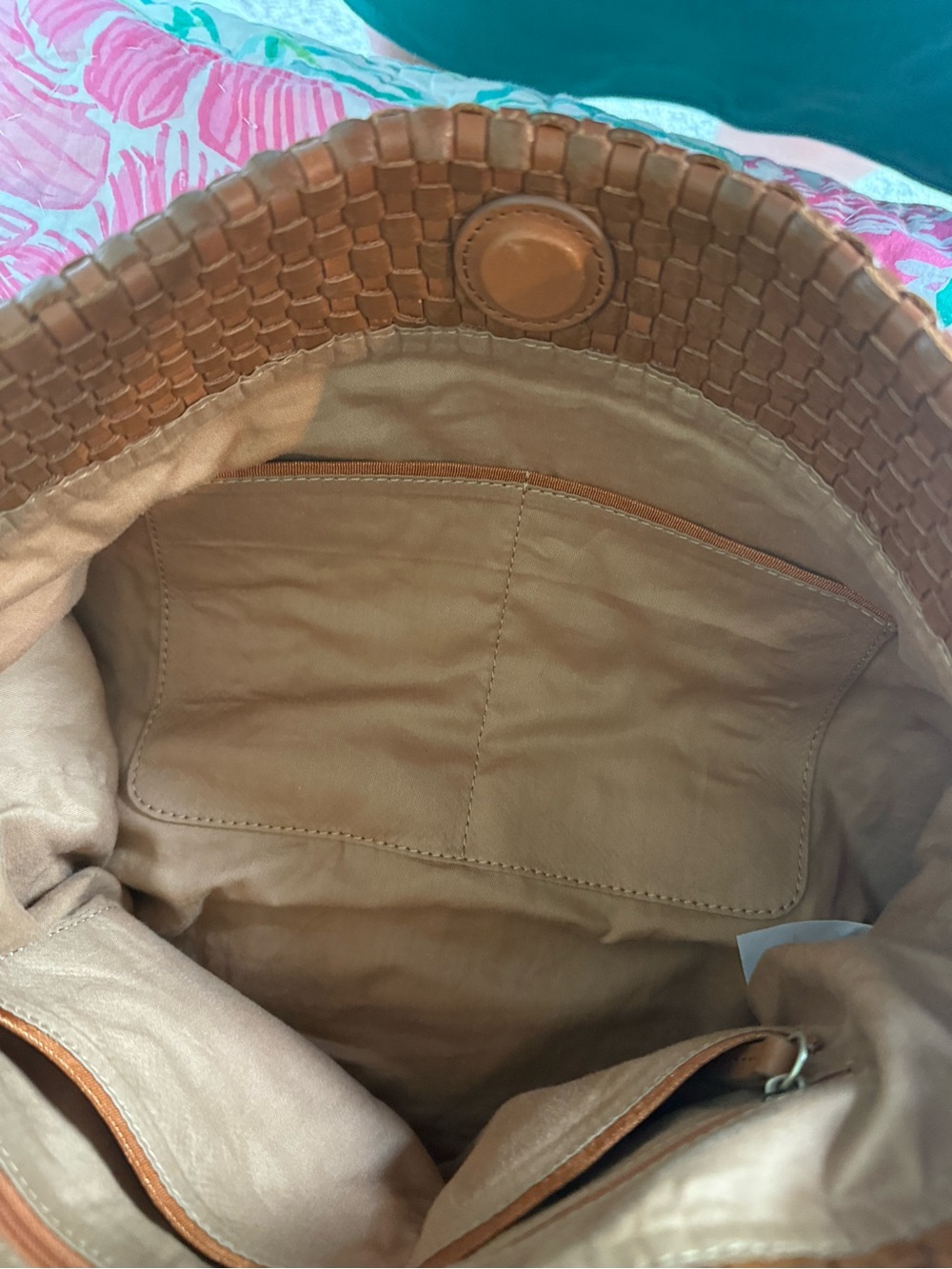 Hobo Pier Brown Woven Crossbody Shoulder Bag - Picture 4 of 6